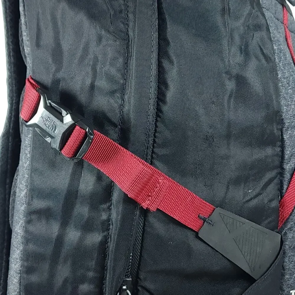 The North Face Hot Shot Dark Gray Padded School Laptop Hiking Outdoor Backpack